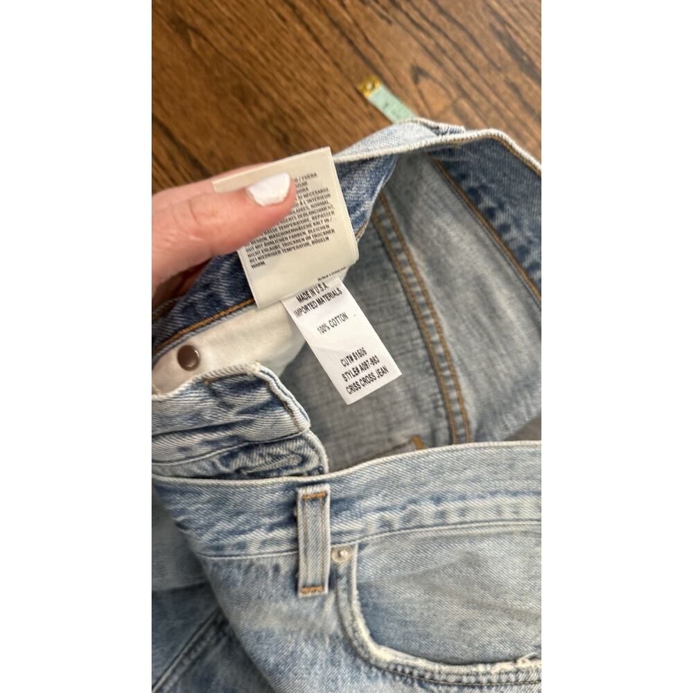 Agolde Criss Cross Upsized Jean High Rise Cross Front Straight Leg Size 25 2661 - Picture 12 of 12